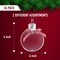 RN'D Toys Clear Fillable Ornaments - Shatterproof Transparent Plastic Craft Ornament Balls Decorations with Red and White Ribbon for DIY Christmas Ball Sphere Ornament Set - Pack of 24